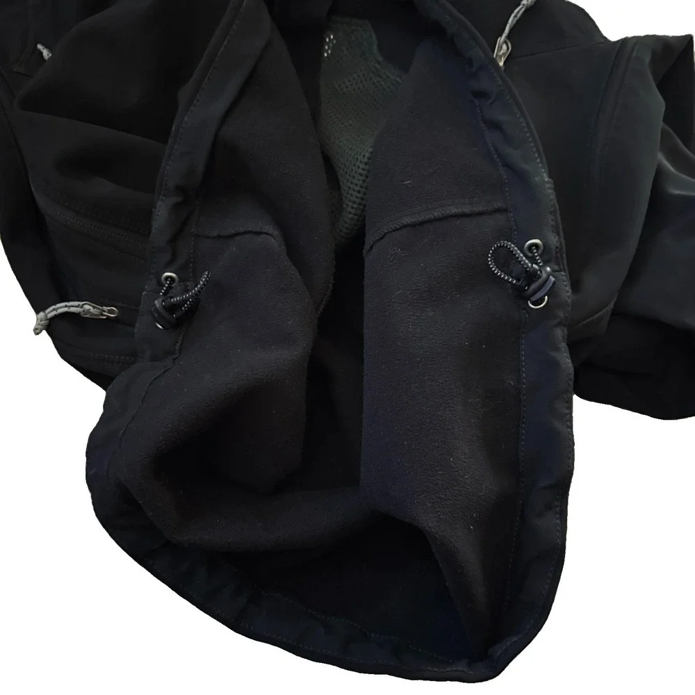 2007 The North Face Summit Series Apex Softshell Black Jacket Hooded Mens S VTG